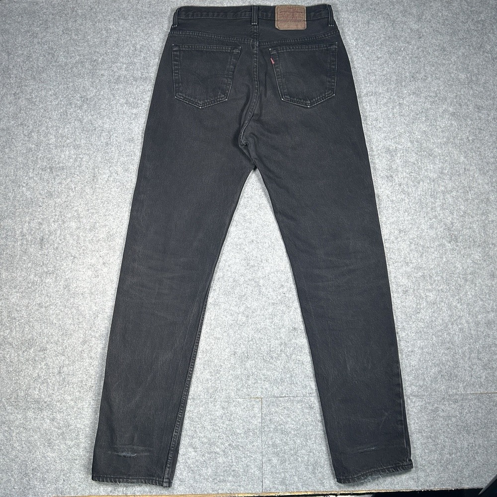 Vintage Levis‎ 501 Denim Jeans Men's Size 30x34  Black Made In USA Button Fly